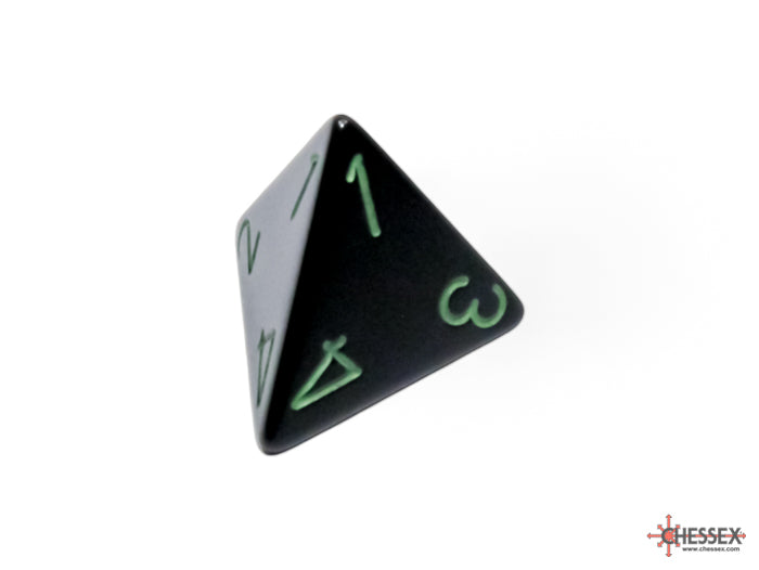 Opaque Black/green Polyhedral (7-Dice Set)