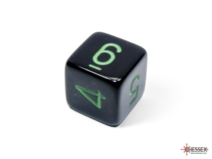Opaque Black/green Polyhedral (7-Dice Set)