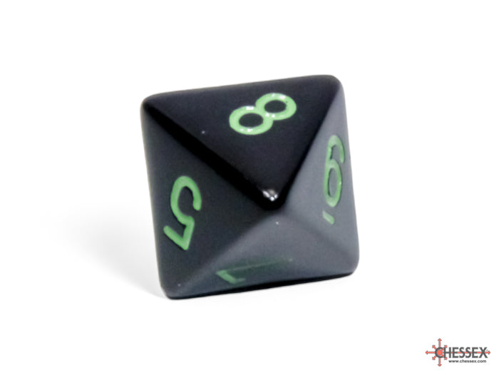 Opaque Black/green Polyhedral (7-Dice Set)