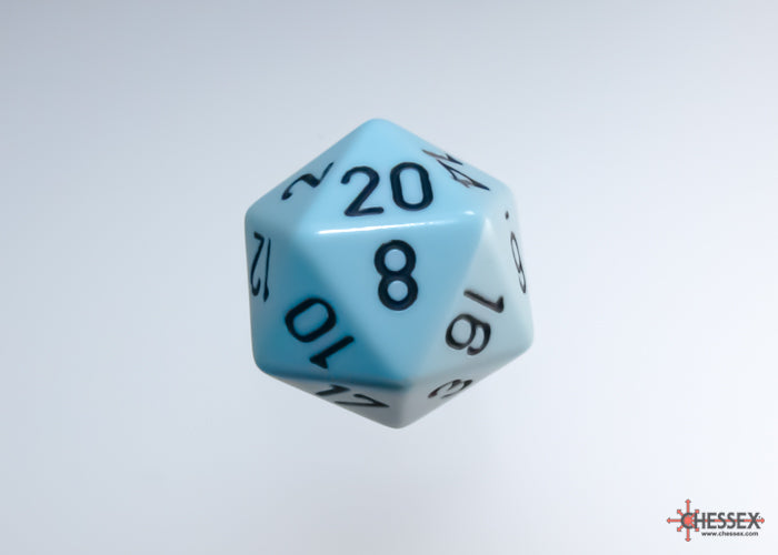 Opaque Pastel Blue/black Polyhedral (7-Dice Set)