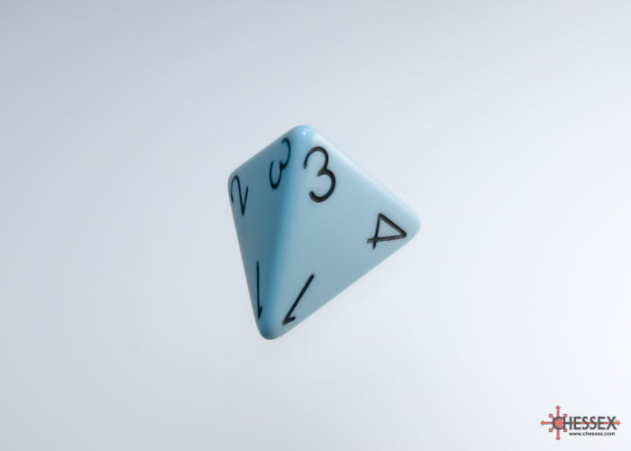 Opaque Pastel Blue/black Polyhedral (7-Dice Set)