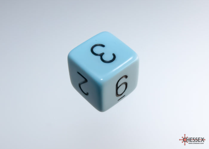 Opaque Pastel Blue/black Polyhedral (7-Dice Set)