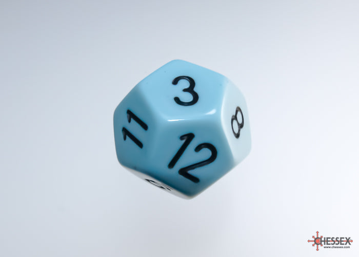 Opaque Pastel Blue/black Polyhedral (7-Dice Set)