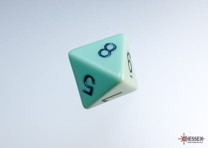 Opaque Pastel Green/black Polyhedral (7-Dice Set)