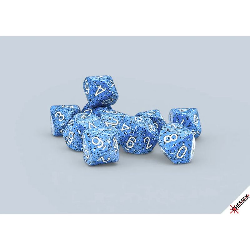 Speckled Ocean Stone Set of Ten d10 Dice