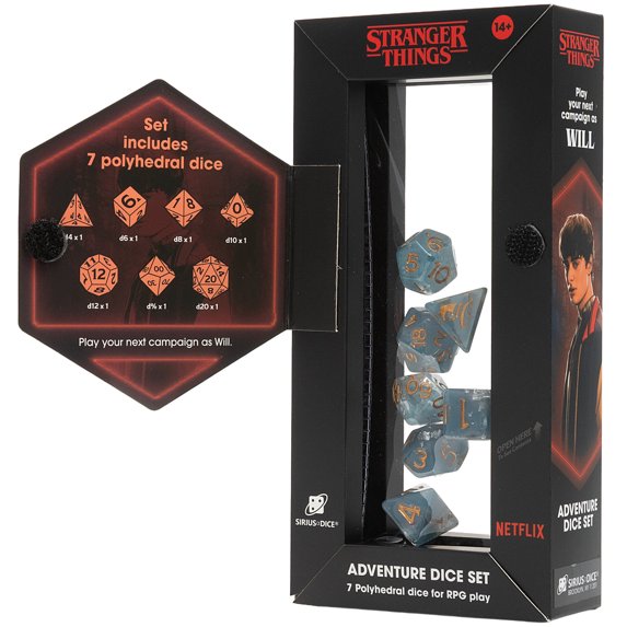Stranger things Adventure dice set will