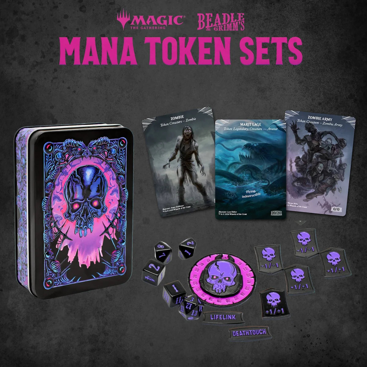 Token Set: Magic The Gathering Black Mana Token Set