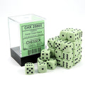 Opaque Pastel Green/Black 12mm d6 Dice Block (36 dice)