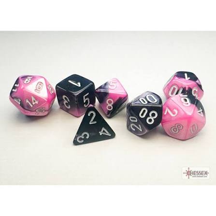 Gemini Mini 7 Die Set Black-Pink/White