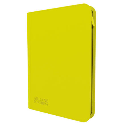 Arcane Fortress 9-Pocket Zippered Binder: Solid Color - Neon Yellow