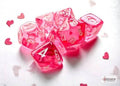 Translucent Pink White Mini 7 Die Set